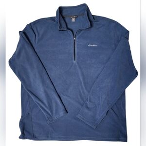 Eddie Bauer XLT Blue 1/4 Zip Fleece Pullover Extra Large Tall